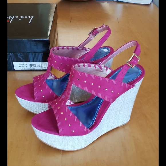 Fuchsia platform heels - Picture 2 of 9